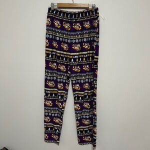 LSU Tigers Pyjama Bottoms Men's Size Medium Holiday Winter Loungewear